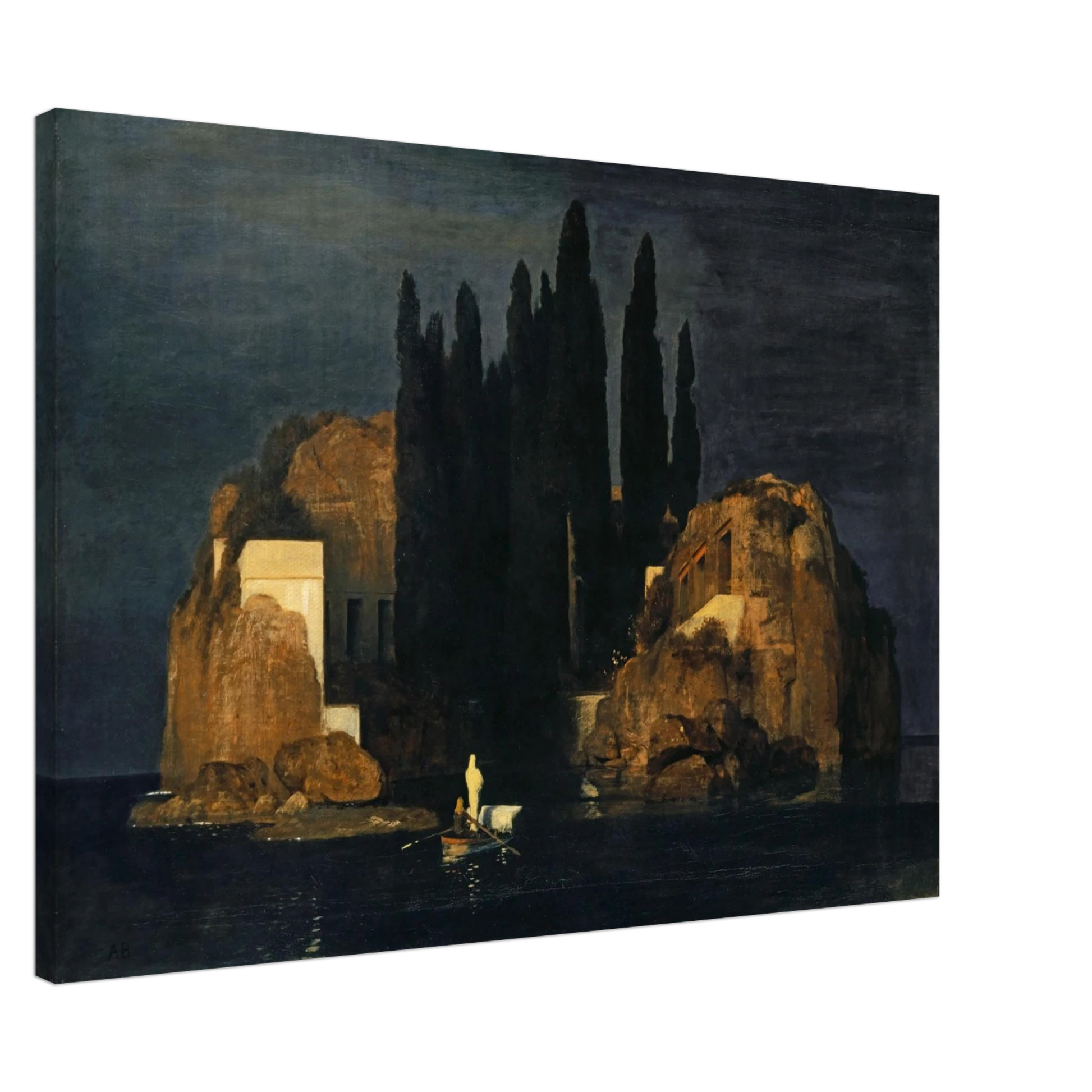 Reproduction du tableau "L'Île des morts (3e version)" de Arnold Böcklin — impression d'art Melanchromia
