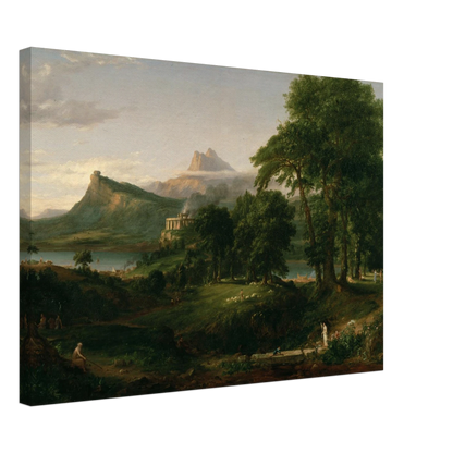 Reproduction du tableau "Le Cours de l'Empire : L'État Arcadien" de Thomas Cole — impression d'art Melanchromia