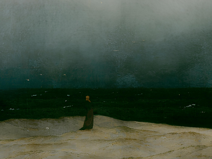 Reproduction du tableau "Le Moine au bord de la mer" de Caspar David Friedrich — impression d'art Melanchromia