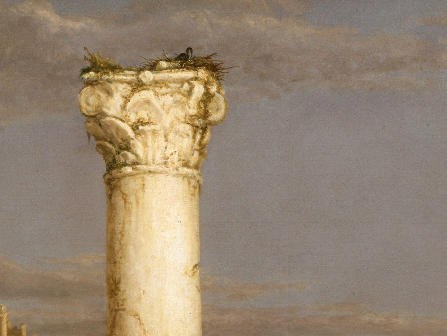 Reproduction du tableau "Le Cours de l'Empire : La Désolation" de Thomas Cole — impression d'art Melanchromia