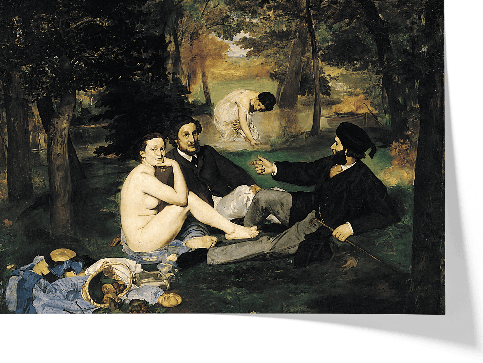 Reproduction du tableau "Le Déjeuner sur l'herbe (titre original : Le Bain)" de Édouard Manet — impression d'art Melanchromia
