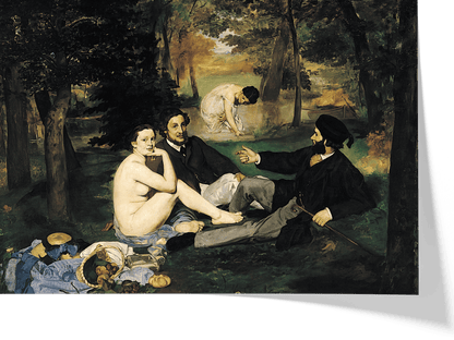 Reproduction du tableau "Le Déjeuner sur l'herbe (titre original : Le Bain)" de Édouard Manet — impression d'art Melanchromia