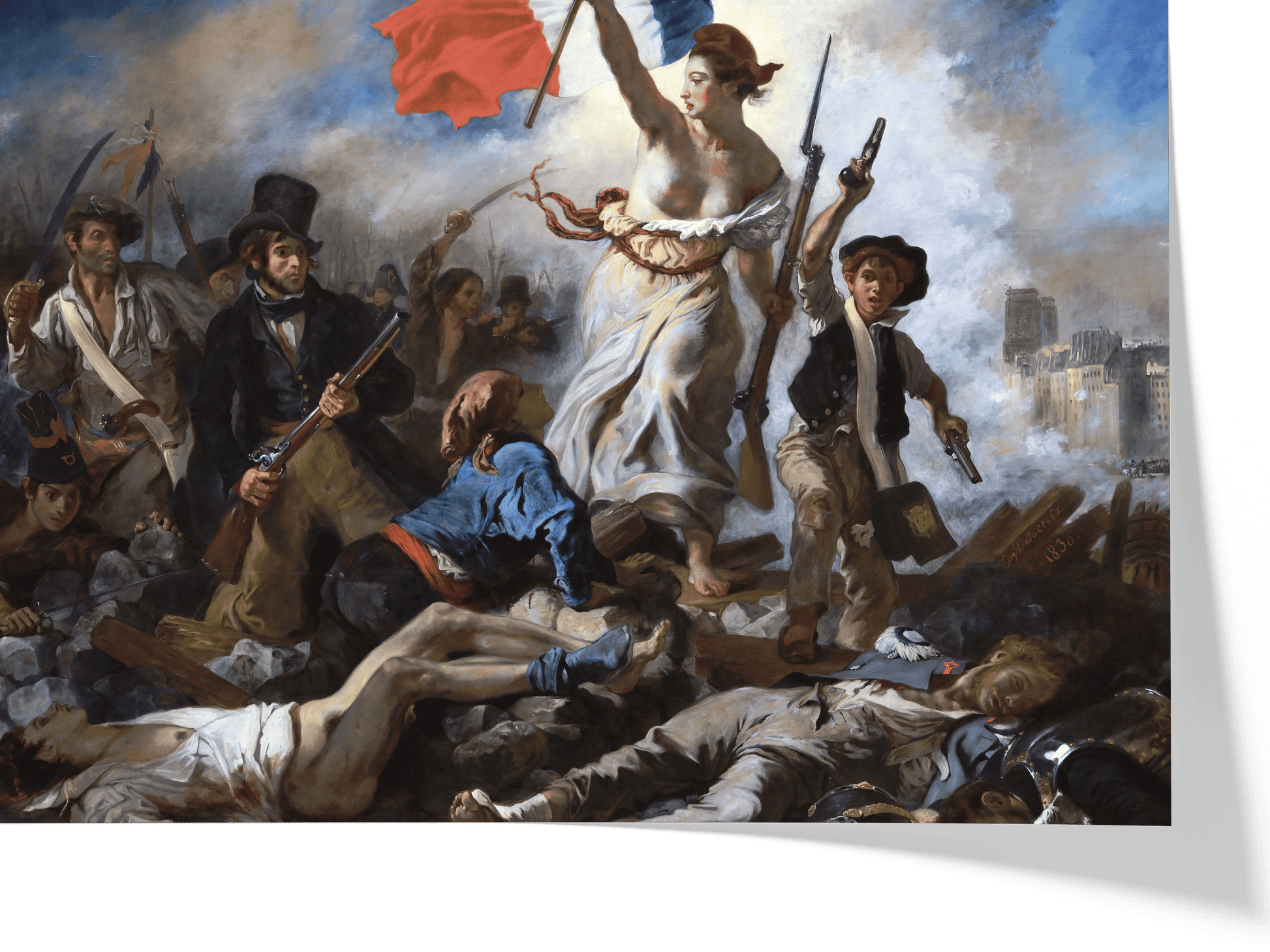 Reproduction du tableau "La Liberté guidant le peuple" de Eugène Delacroix — impression d'art Melanchromia