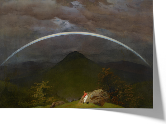 Paysage de montagne avec arc-en-ciel — Caspar David Friedrich — Reproduction art classique — Melanchromia