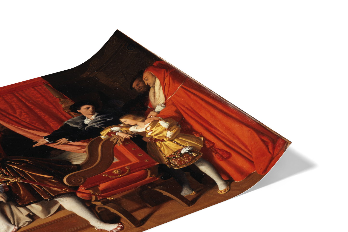 Reproduction du tableau "François Ier reçoit les derniers soupirs de Léonard de Vinci" de Jean-Auguste-Dominique Ingres — impression d'art Melanchromia