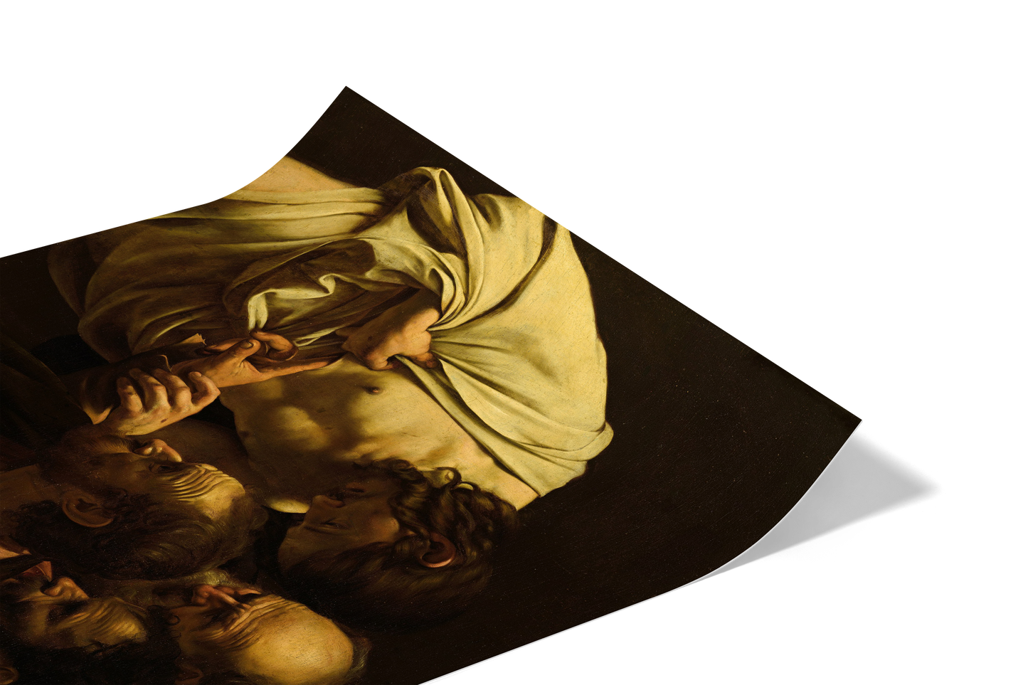 Reproduction du tableau "L'Incrédulité de saint Thomas" de Caravage — impression d'art Melanchromia