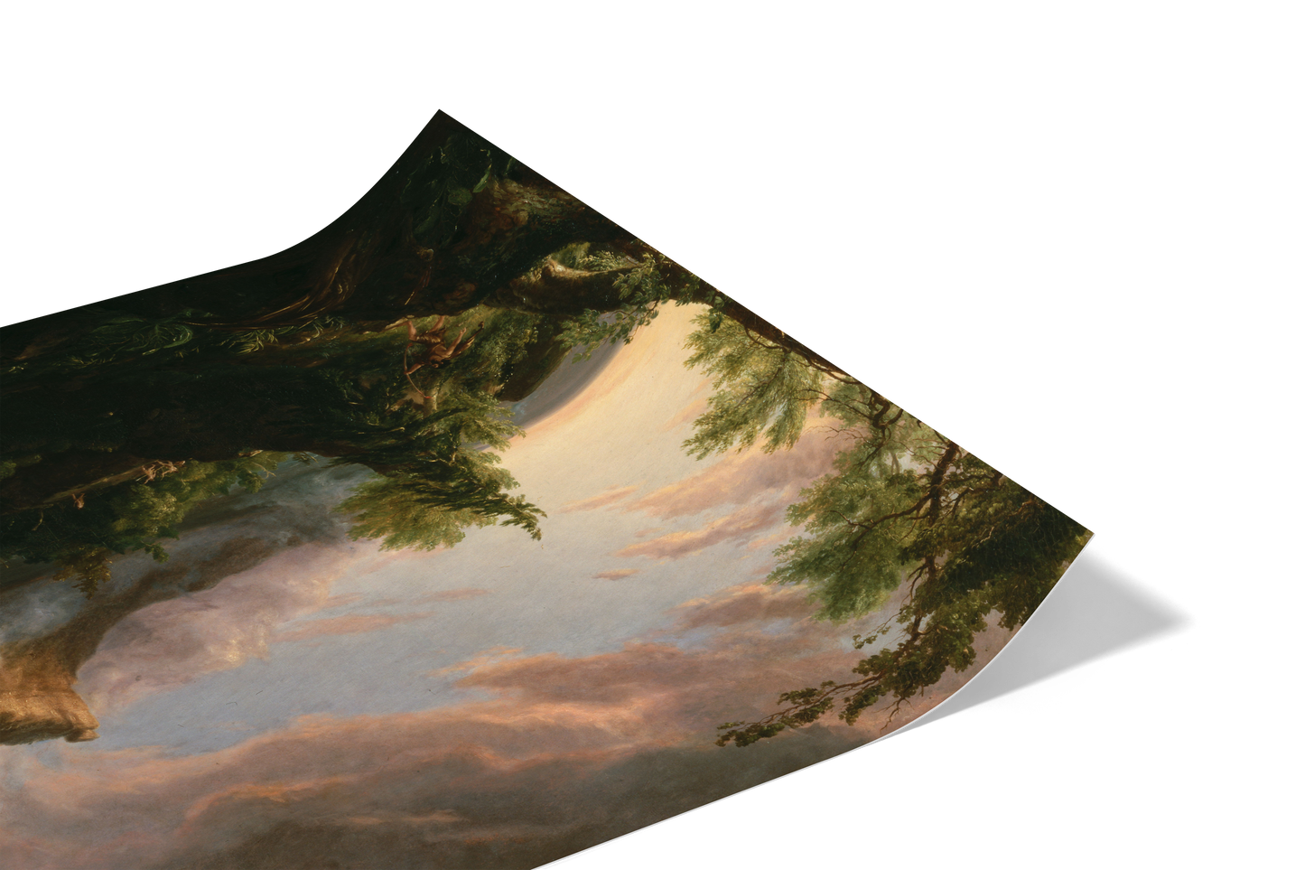 Reproduction du tableau "Le Cours de l'Empire : L'État Sauvage" de Thomas Cole — impression d'art Melanchromia