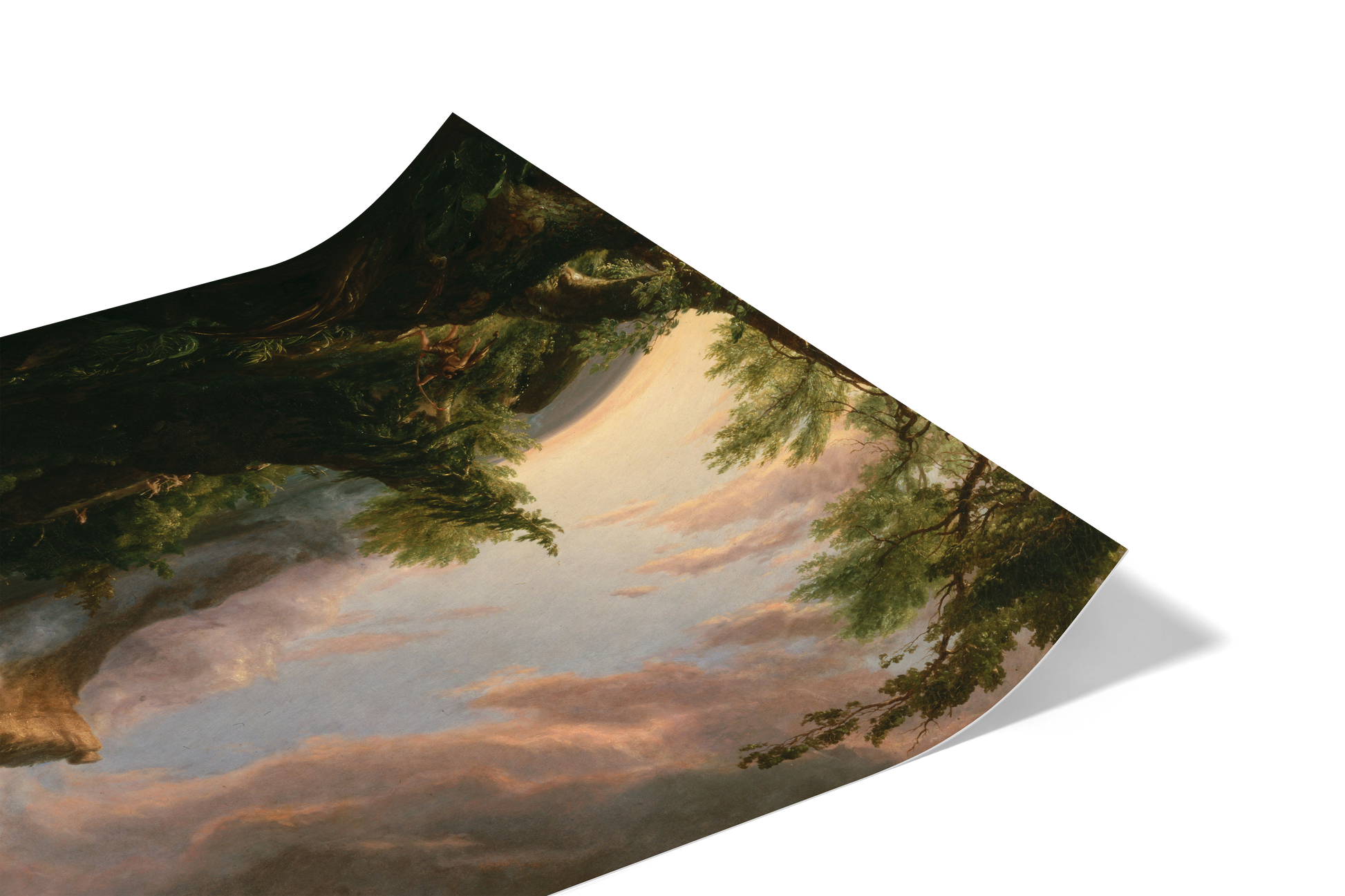 Reproduction du tableau "Le Cours de l'Empire : L'État Sauvage" de Thomas Cole — impression d'art Melanchromia