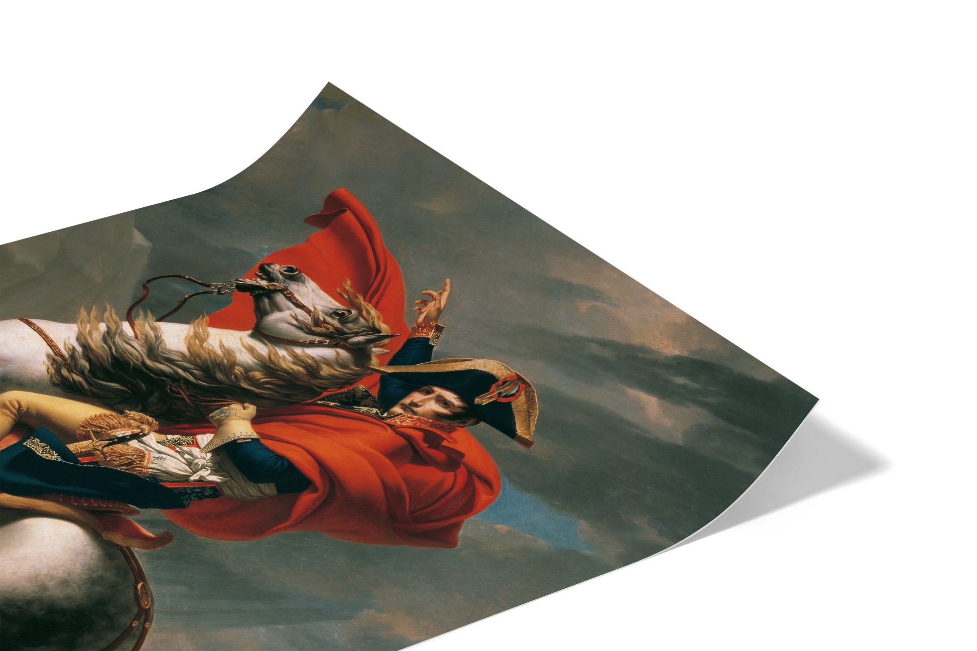 Reproduction du tableau "Bonaparte franchissant le Grand-Saint-Bernard" de Jacques-Louis David — impression d'art Melanchromia