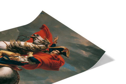 Reproduction du tableau "Bonaparte franchissant le Grand-Saint-Bernard" de Jacques-Louis David — impression d'art Melanchromia