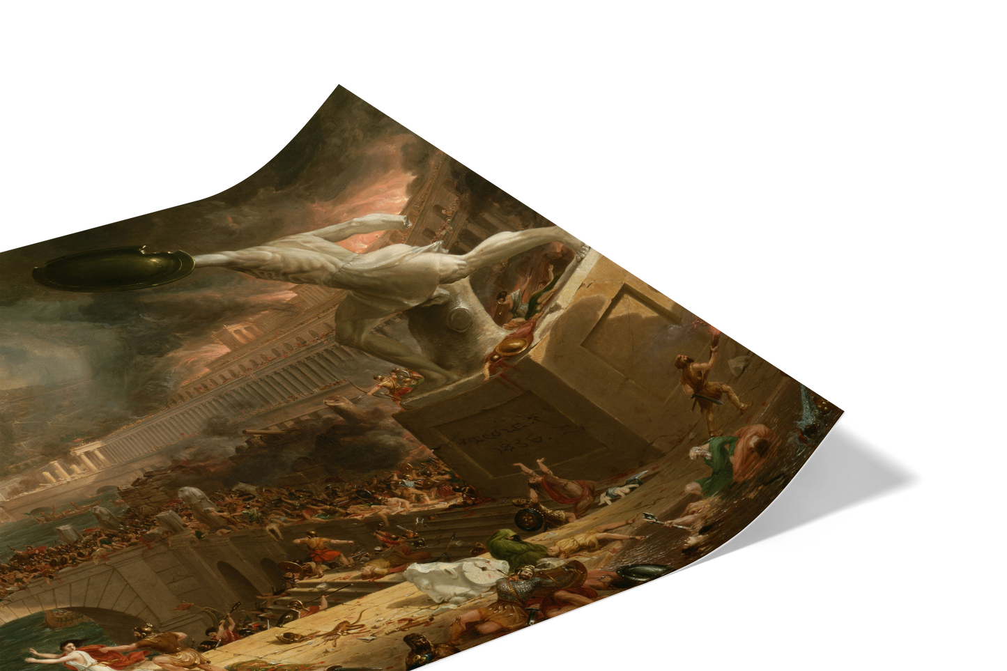 Reproduction du tableau "Le Cours de l'Empire : La Destruction" de Thomas Cole — impression d'art Melanchromia