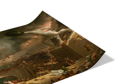 Reproduction du tableau "Le Cours de l'Empire : La Destruction" de Thomas Cole — impression d'art Melanchromia