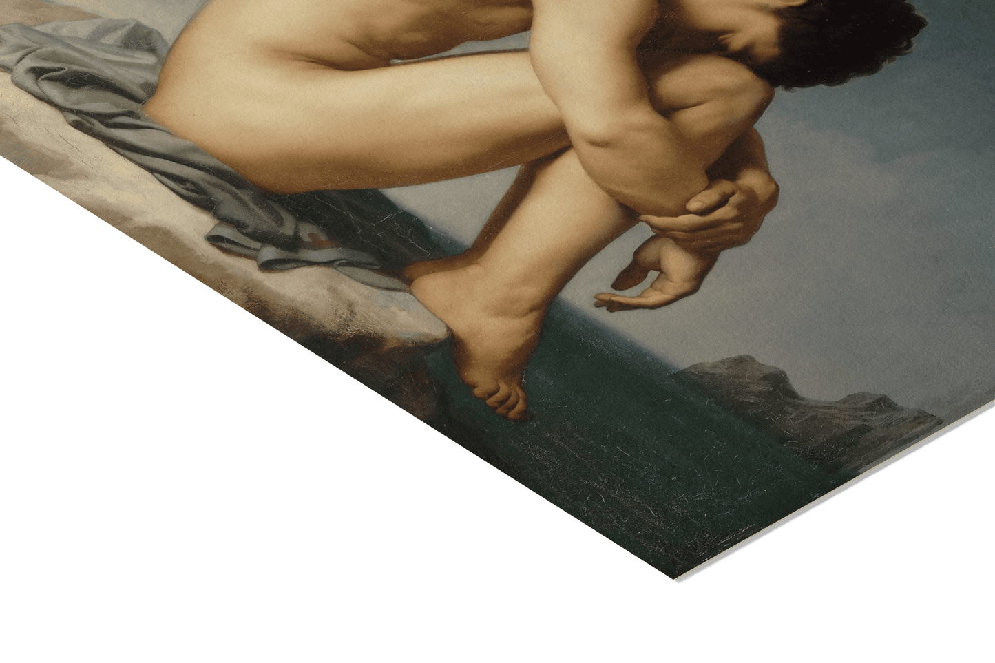 Jeune Homme nu assis au bord de la mer