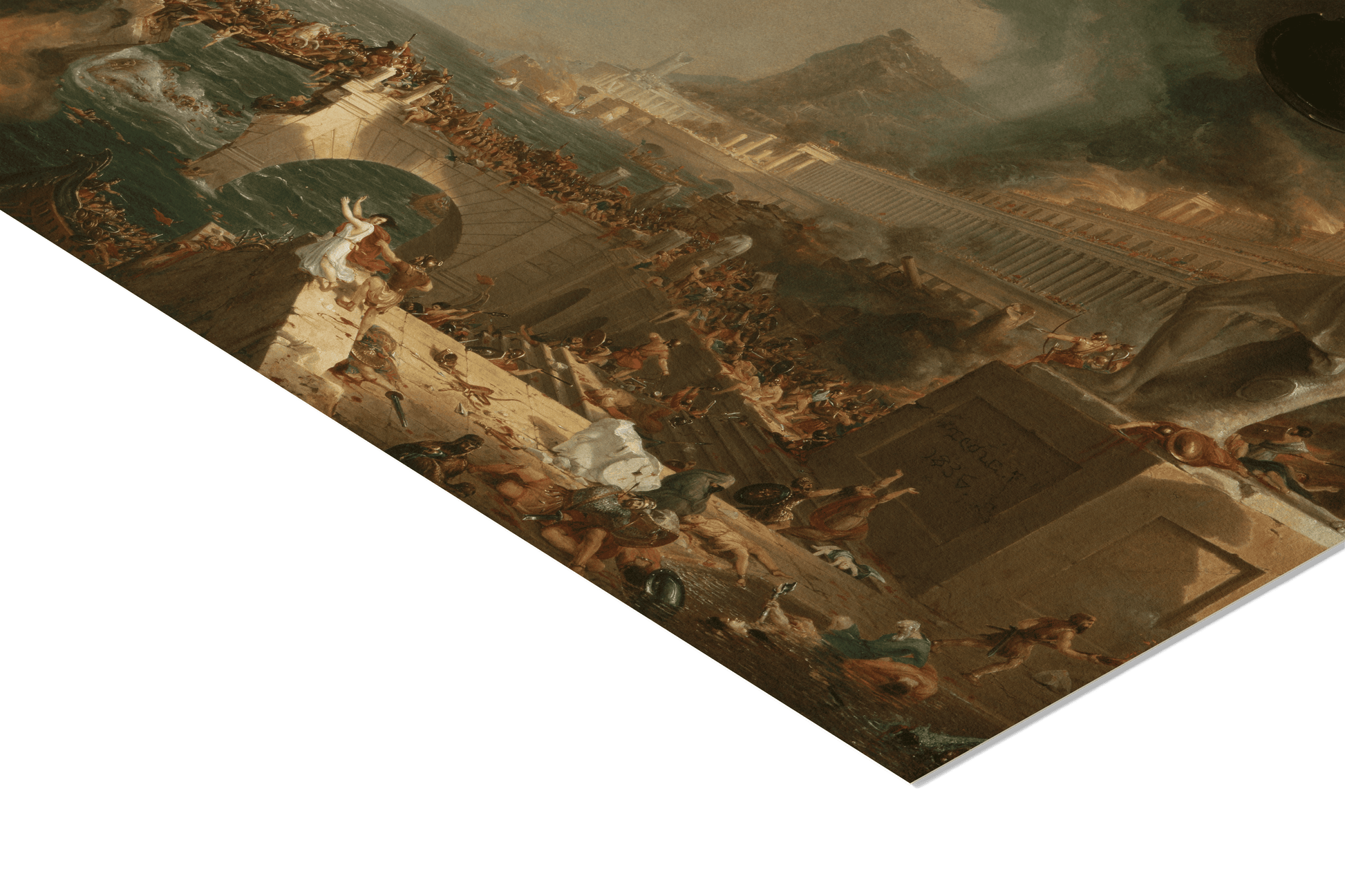 Reproduction du tableau "Le Cours de l'Empire : La Destruction" de Thomas Cole — impression d'art Melanchromia