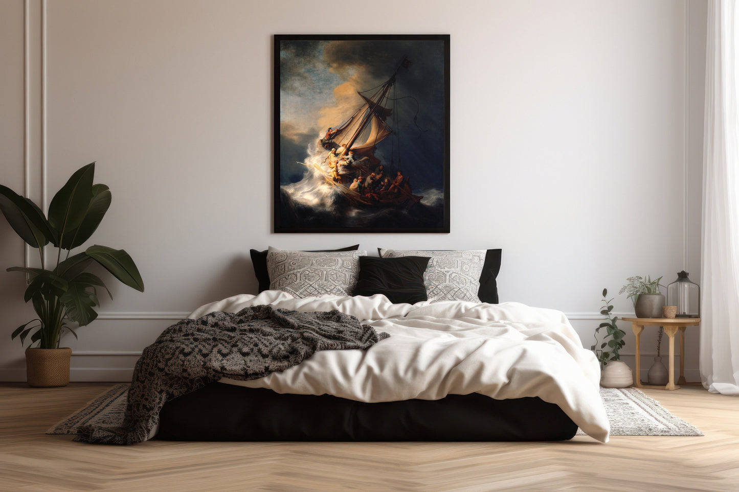 Reproduction du tableau "Le Christ dans la tempête sur la mer de Galilée" de Rembrandt — impression d'art Melanchromia