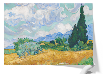 Reproduction du tableau "Champ de blé avec cyprès" de Vincent van Gogh — impression d'art Melanchromia