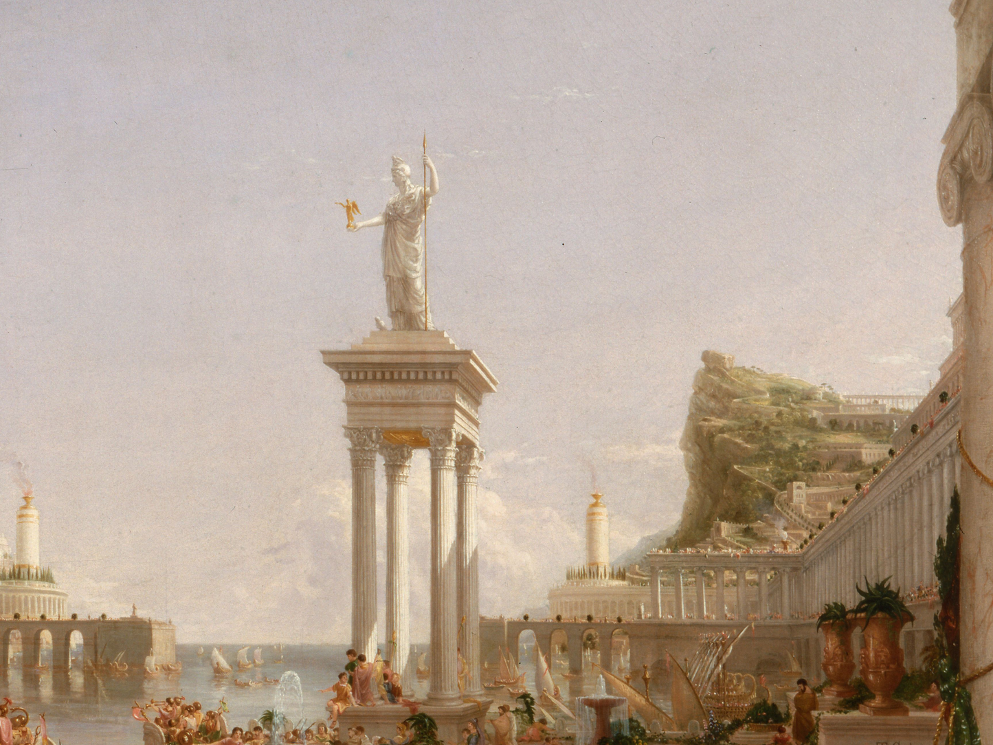 Reproduction du tableau "Le Cours de l'Empire : L'Apogée" de Thomas Cole — impression d'art Melanchromia