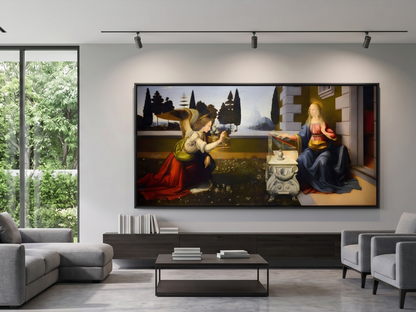 Reproduction du tableau "L'Annonciation" de Léonard de Vinci — impression d'art Melanchromia