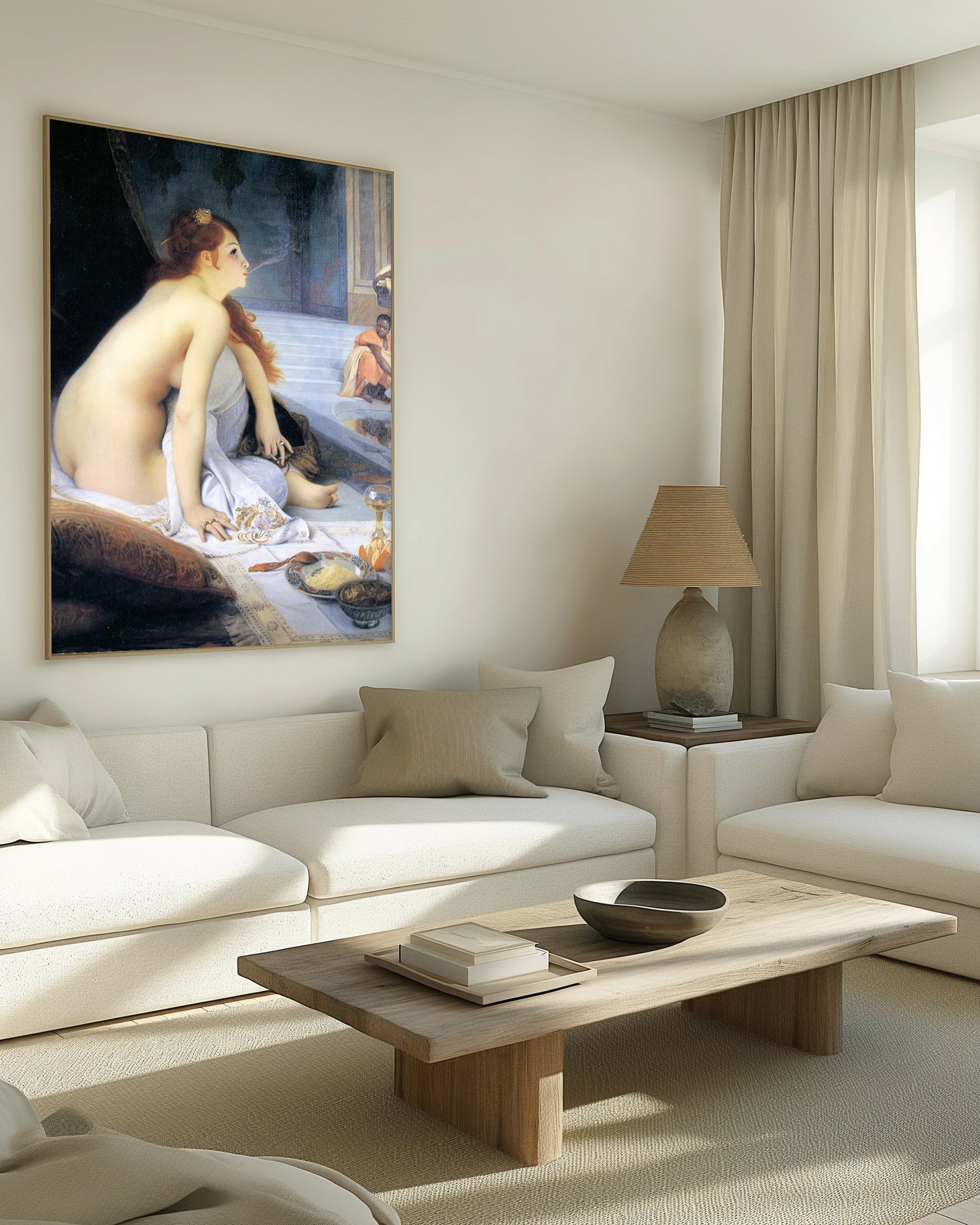 Reproduction du tableau "L'Esclave blanche" de Jean-Jules-Antoine Lecomte du Nouÿ — impression d'art Melanchromia