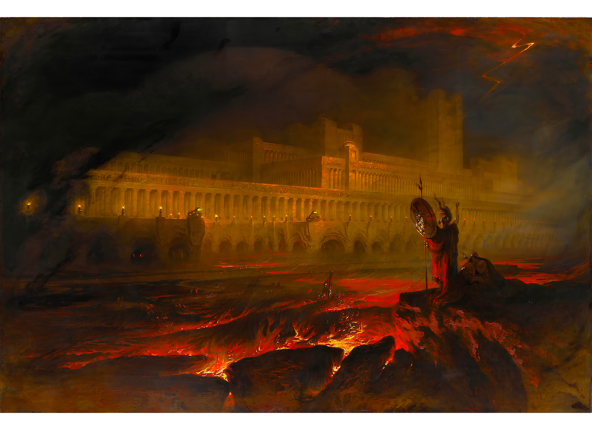 Reproduction du tableau "Le Pandemonium" de John Martin — impression d'art Melanchromia