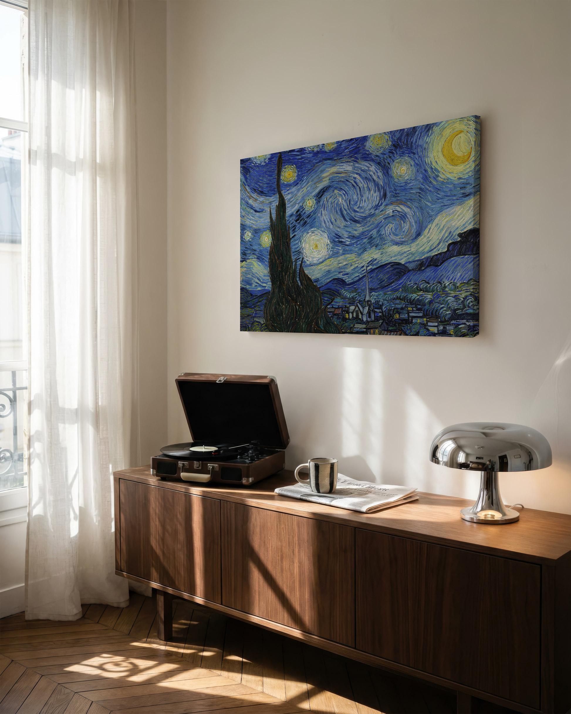 Reproduction du tableau "La Nuit étoilée" de Vincent van Gogh — impression d'art Melanchromia