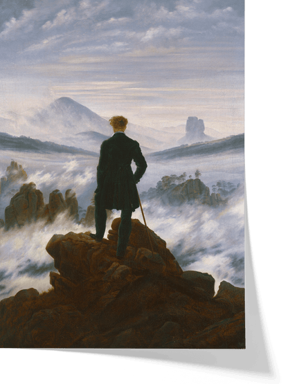 Reproduction du tableau "Le Voyageur contemplant une mer de nuages" de Caspar David Friedrich — impression d'art Melanchromia