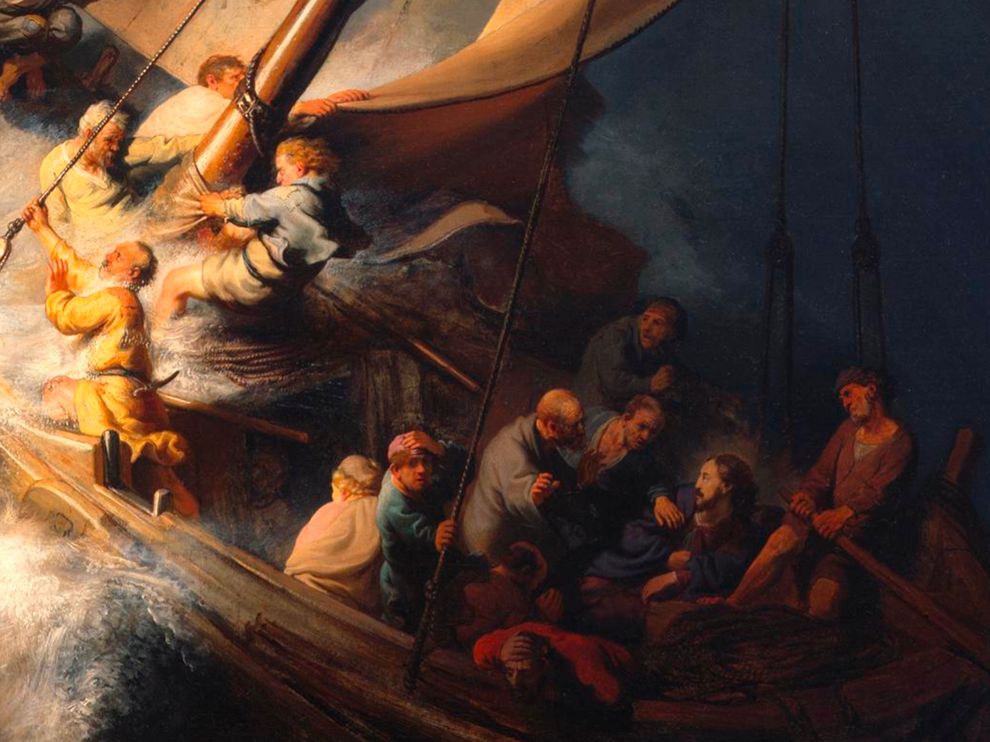 Reproduction du tableau "Le Christ dans la tempête sur la mer de Galilée" de Rembrandt — impression d'art Melanchromia
