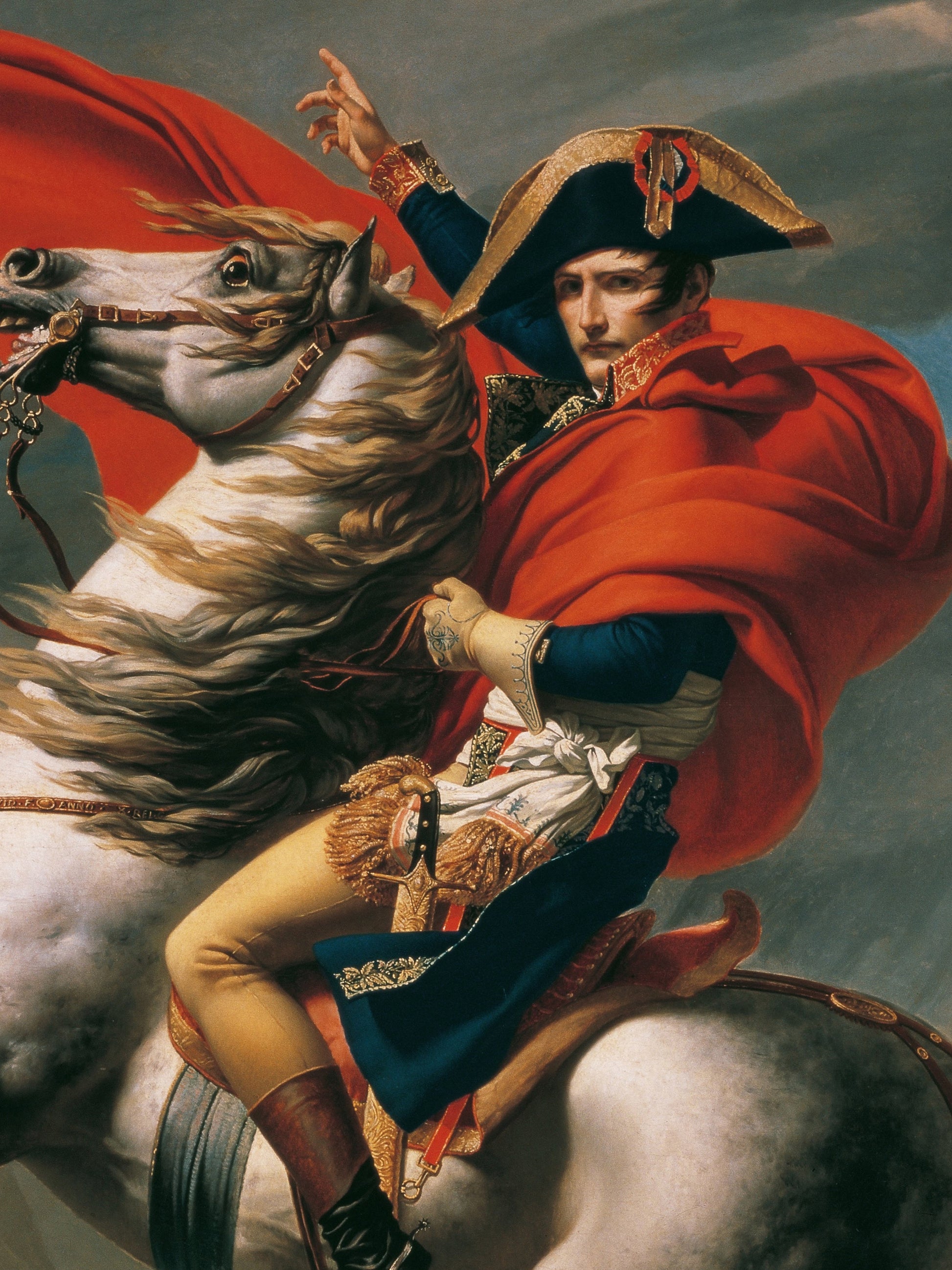 Reproduction du tableau "Bonaparte franchissant le Grand-Saint-Bernard" de Jacques-Louis David — impression d'art Melanchromia