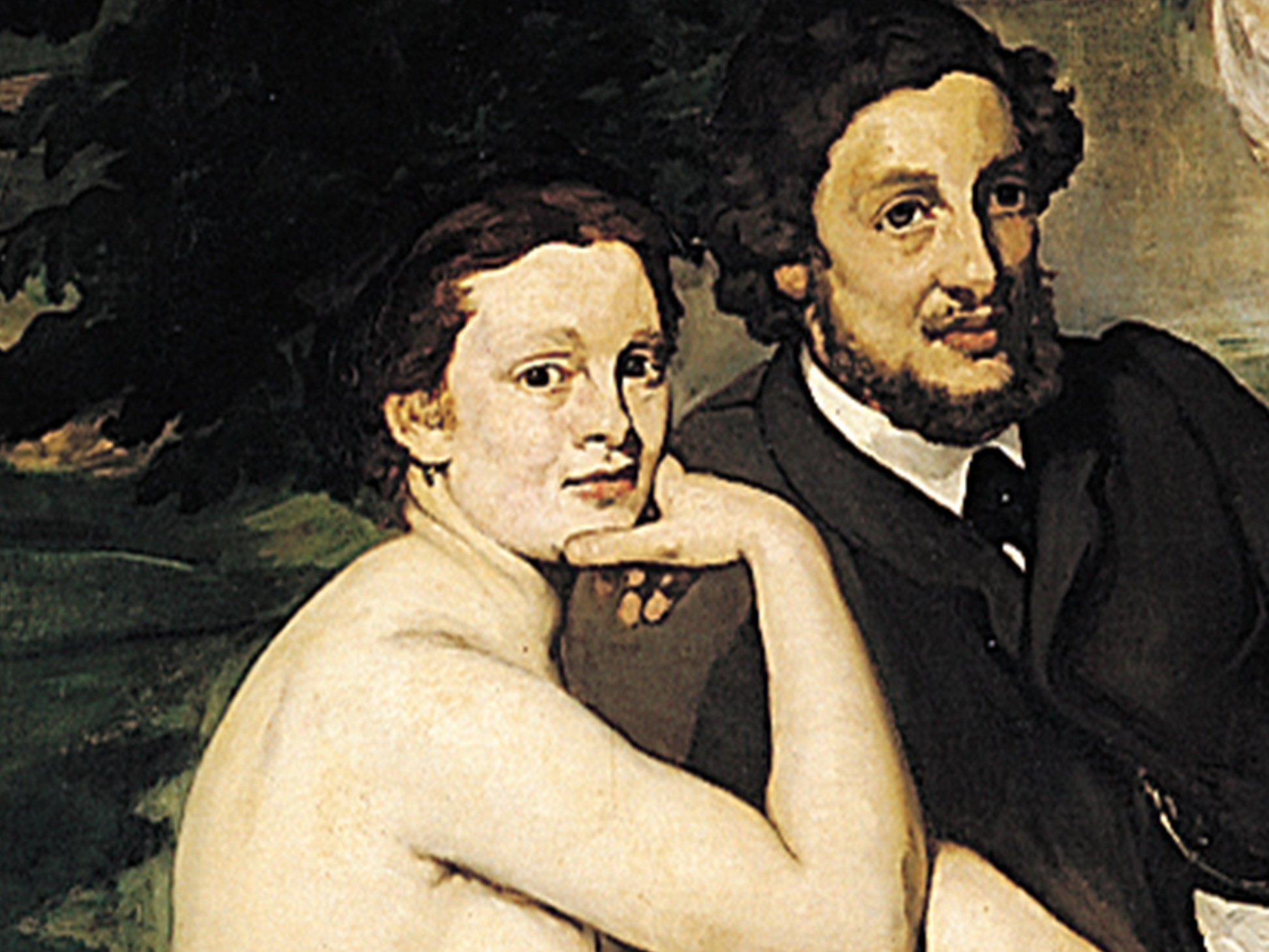 Reproduction du tableau "Le Déjeuner sur l'herbe (titre original : Le Bain)" de Édouard Manet — impression d'art Melanchromia