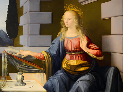 Reproduction du tableau "L'Annonciation" de Léonard de Vinci — impression d'art Melanchromia