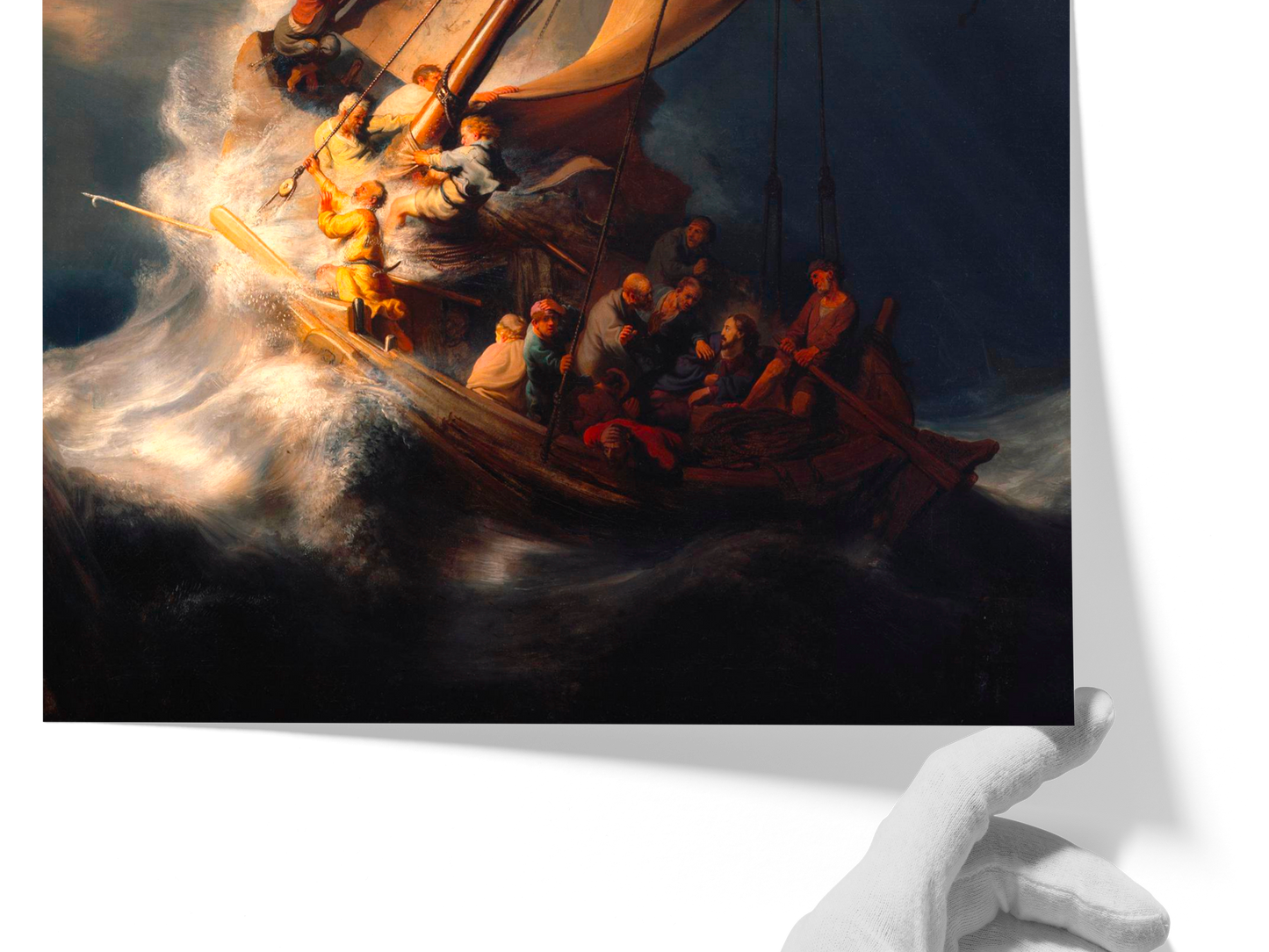 Reproduction du tableau "Le Christ dans la tempête sur la mer de Galilée" de Rembrandt — impression d'art Melanchromia