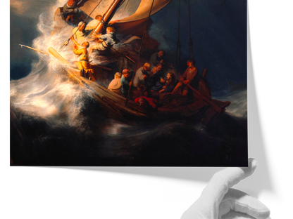 Reproduction du tableau "Le Christ dans la tempête sur la mer de Galilée" de Rembrandt — impression d'art Melanchromia